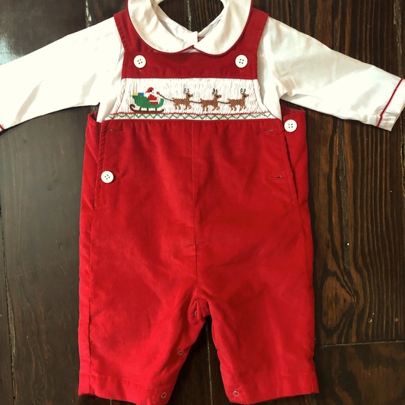 Boys 9 month Bella Mia corduroy Christmas Longall - Picture 1 of 3